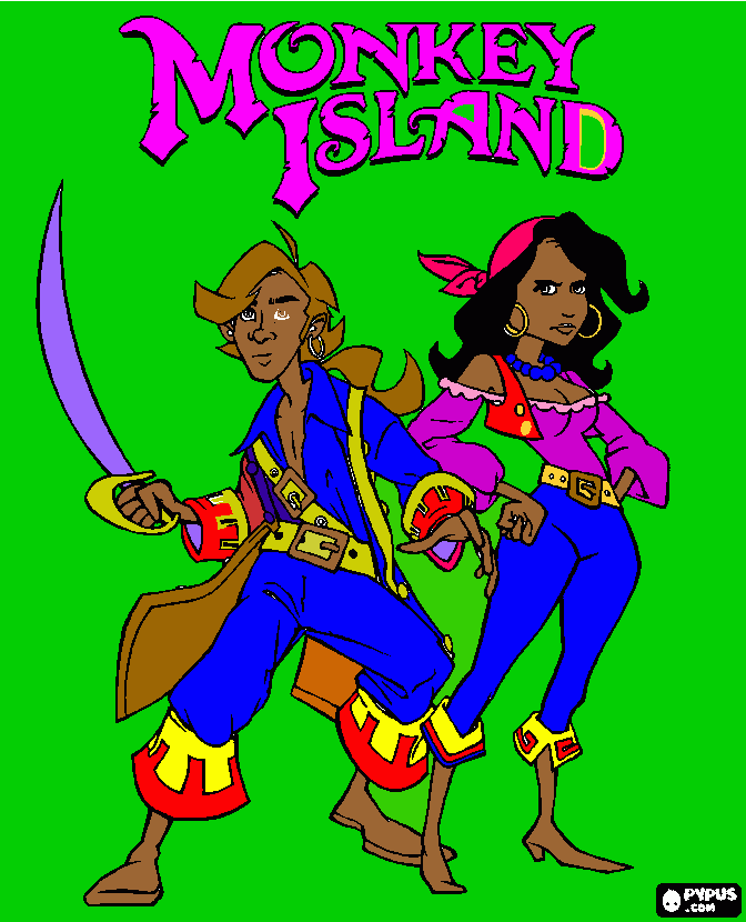 Monkey Island da colorare