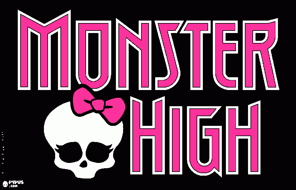 monster high scritta da colorare