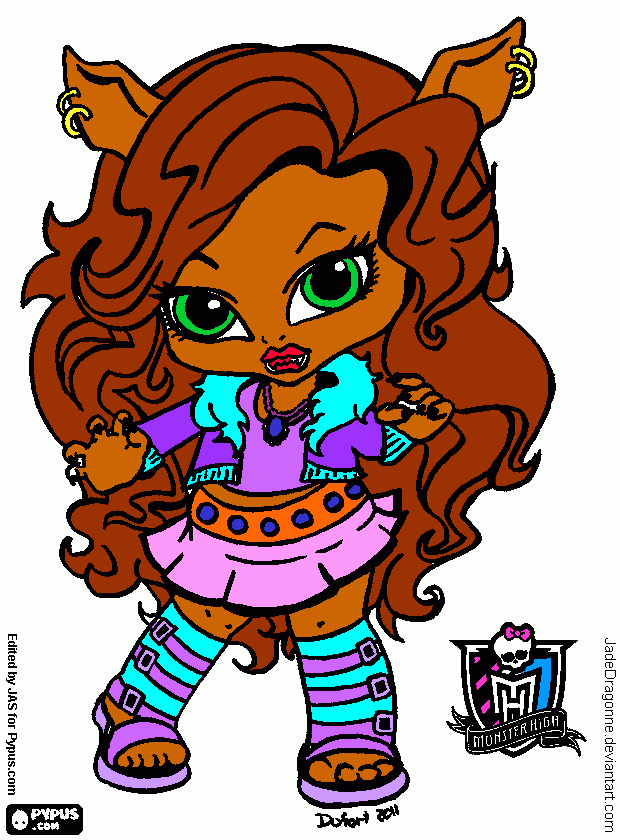 monster higt baby da colorare