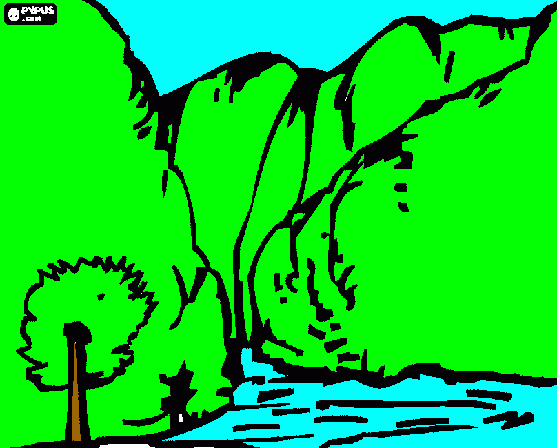 montagna rocciosa da colorare