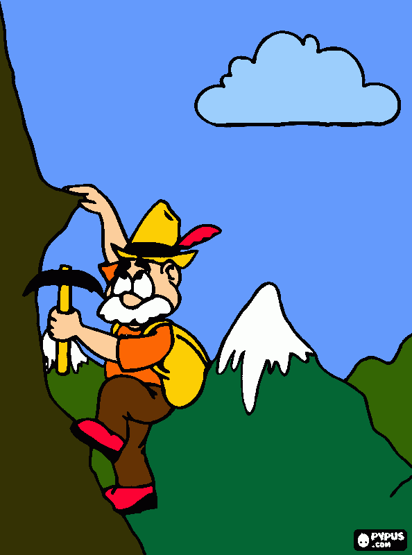 montagna da colorare