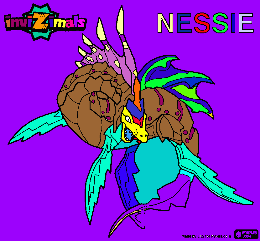 mostro di loch ness da colorare
