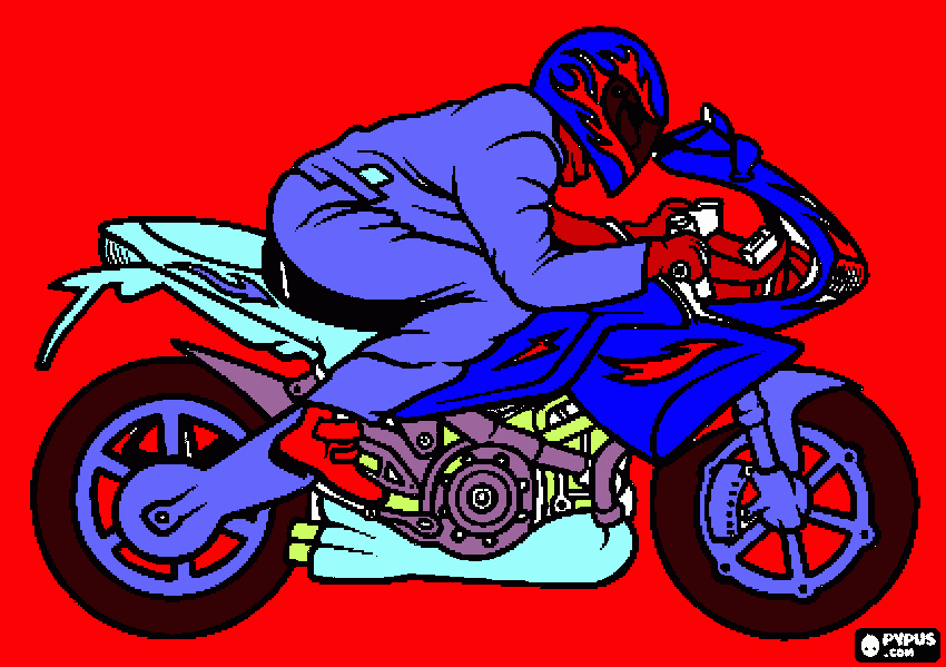 moto di lorenzo da colorare