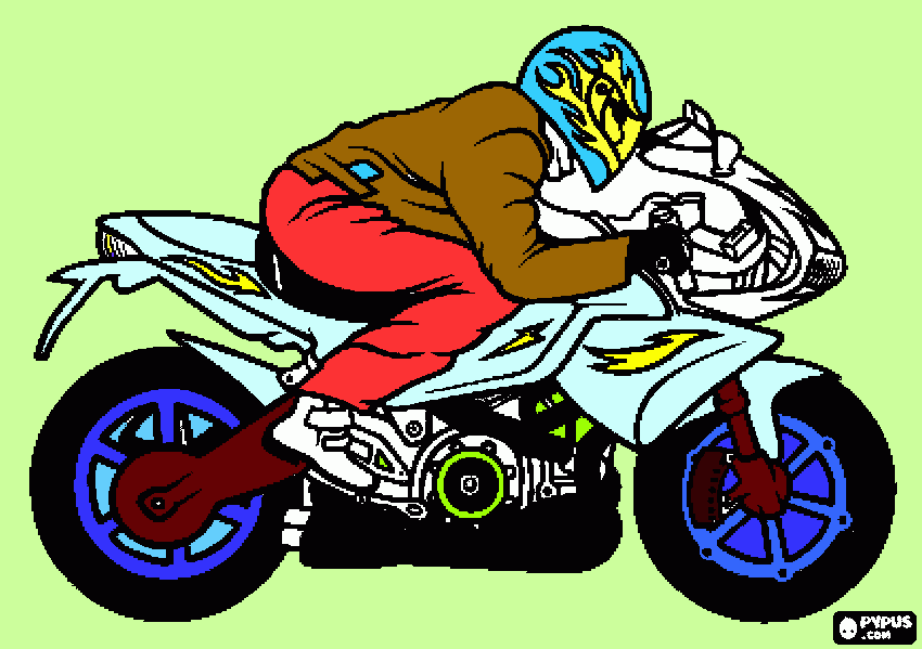 moto manu da colorare