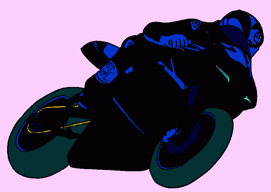 moto nera tuta nera da colorare
