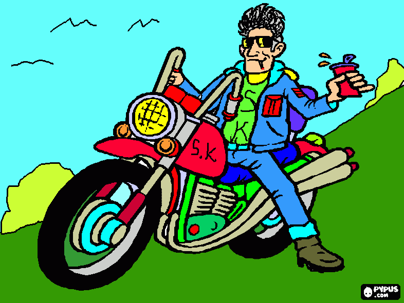 moto torta skorpio da colorare