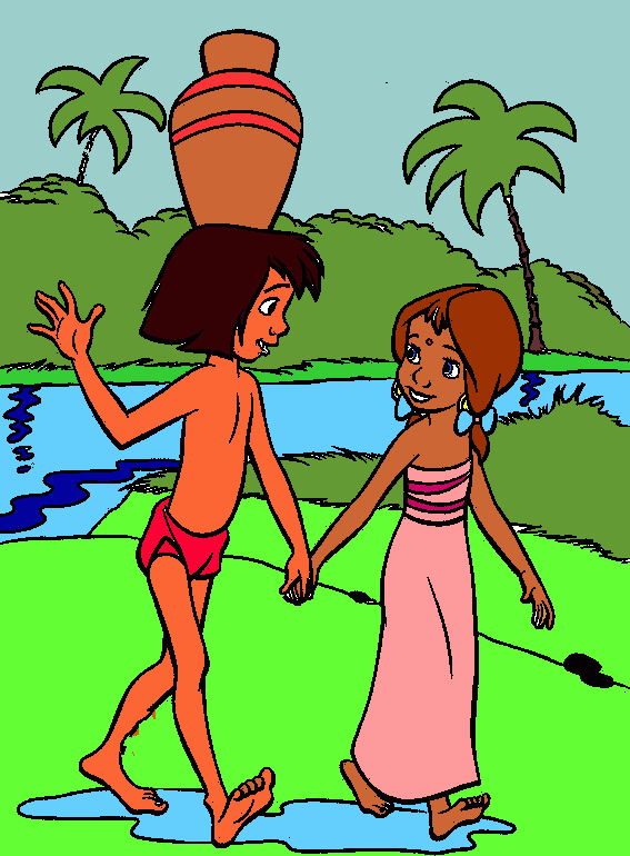 mowgli da colorare