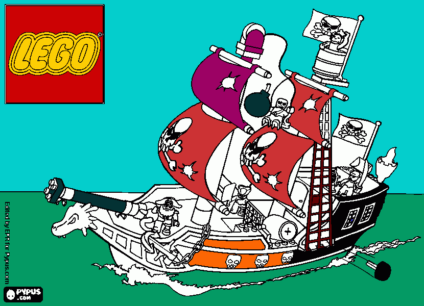 nave pirati da colorare