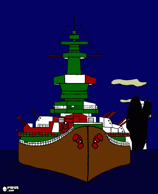 nave  portaerei da colorare
