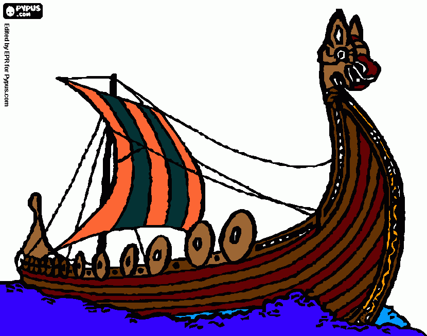 nave vichinga da colorare
