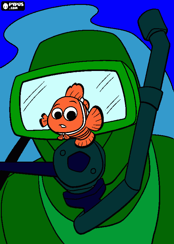 Nemo col sub da colorare