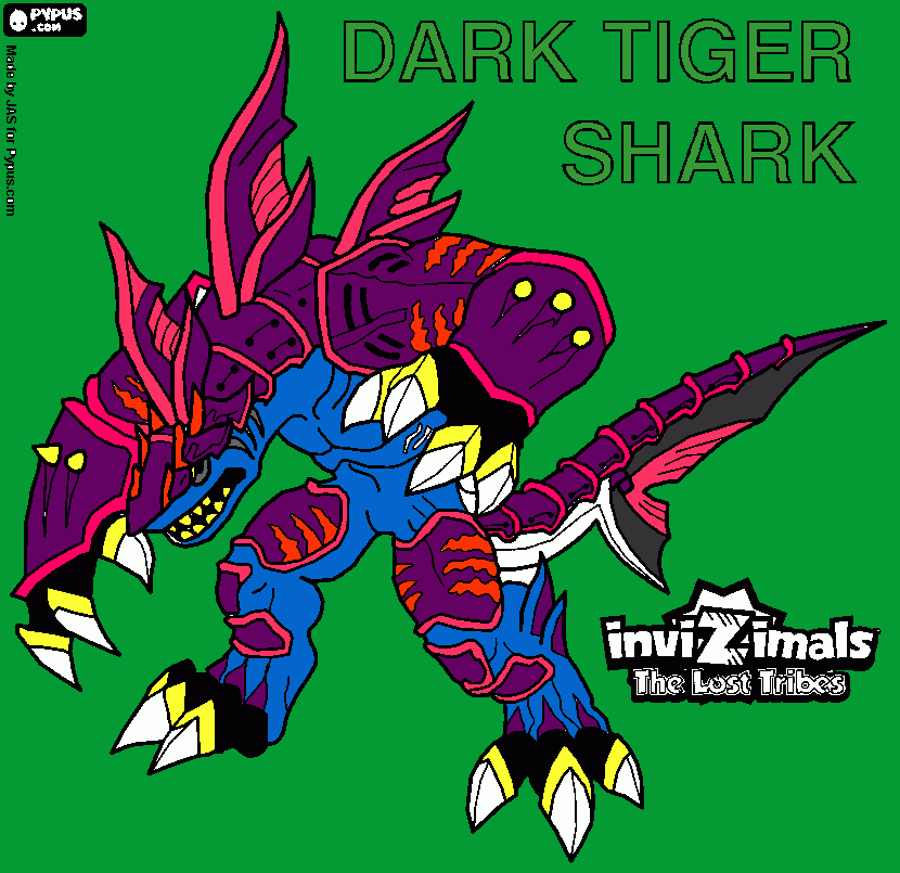nic dark tigershark da colorare