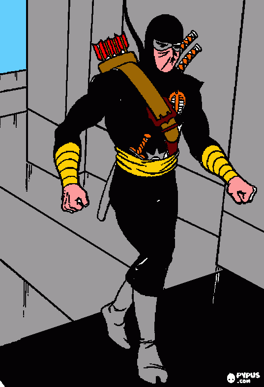 ninja nero da colorare
