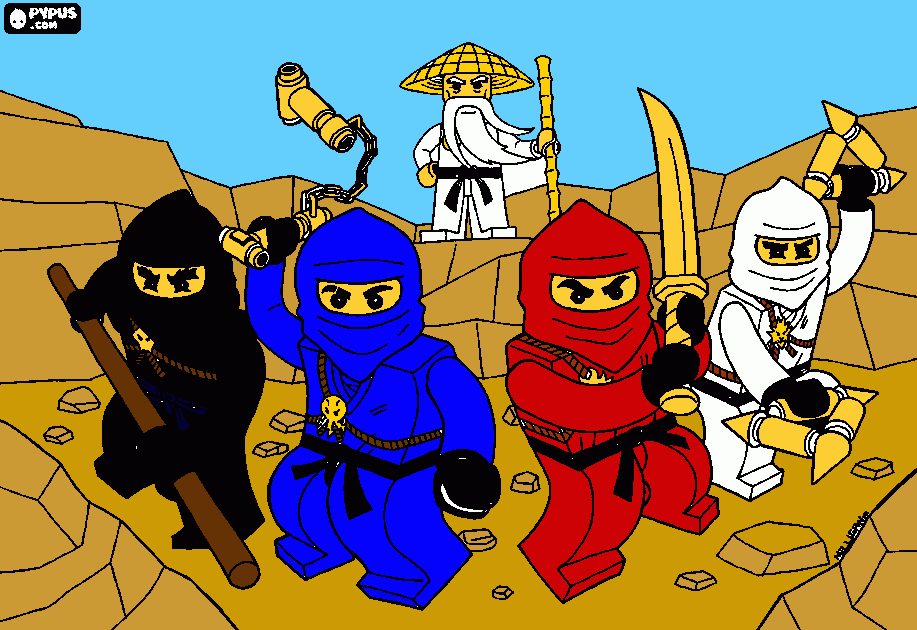 ninjago da colorare