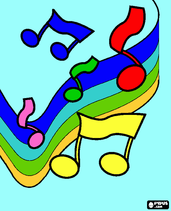 note danzanti da colorare