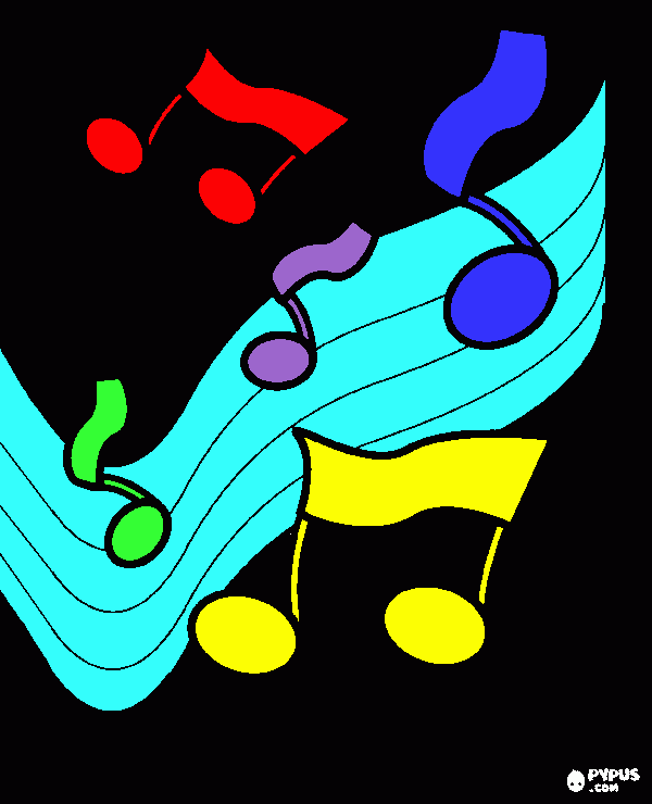 Note musicali colori da colorare