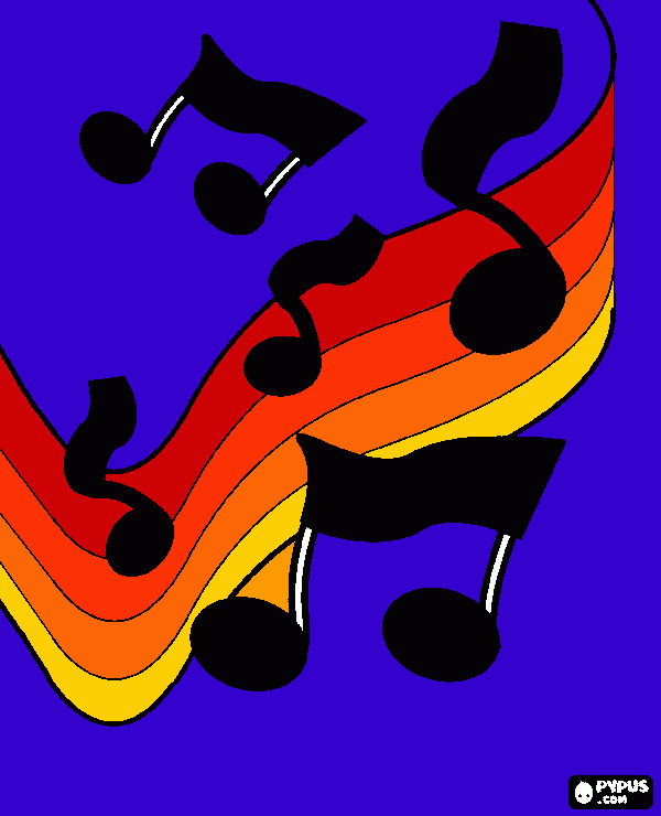 note musicali numero 2 da colorare