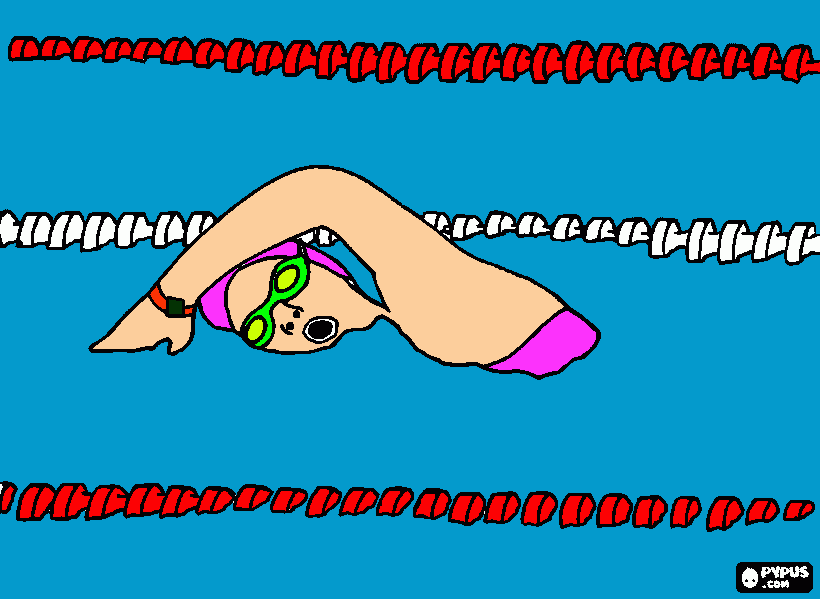 nuotatrice da colorare