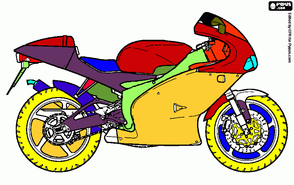 nuova moto da colorare