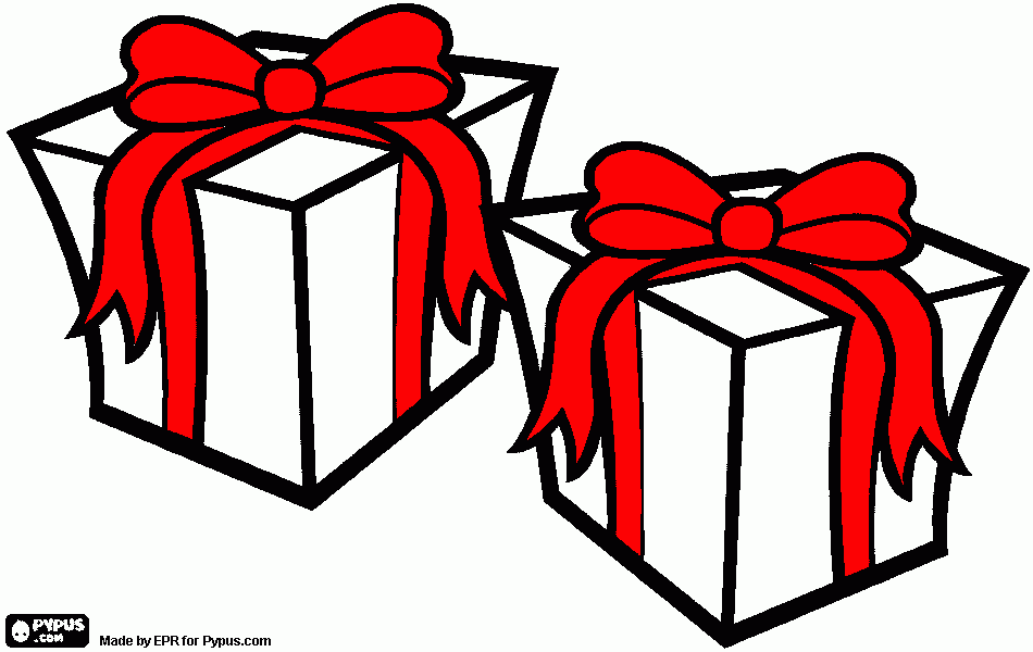 PACCHI DONO NATALE da colorare