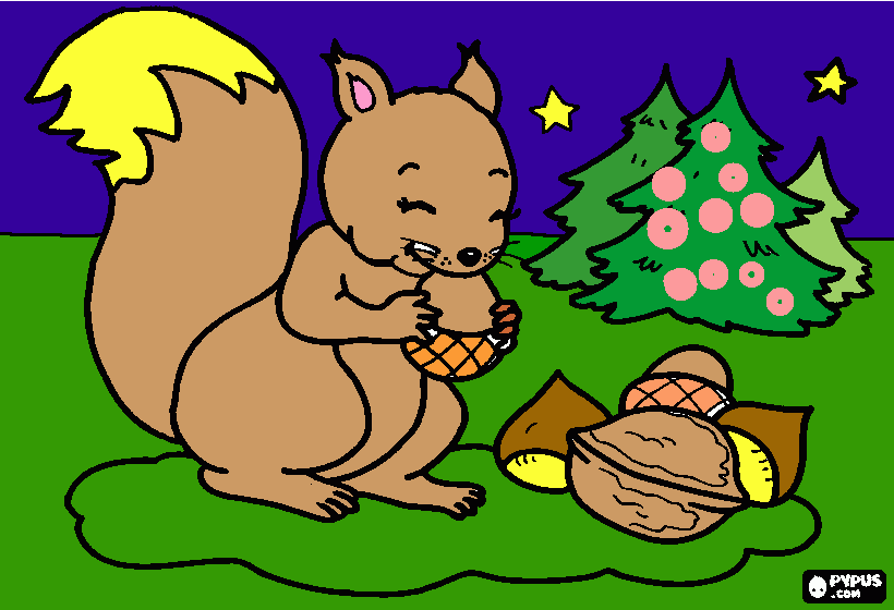 paesaggio natale da colorare