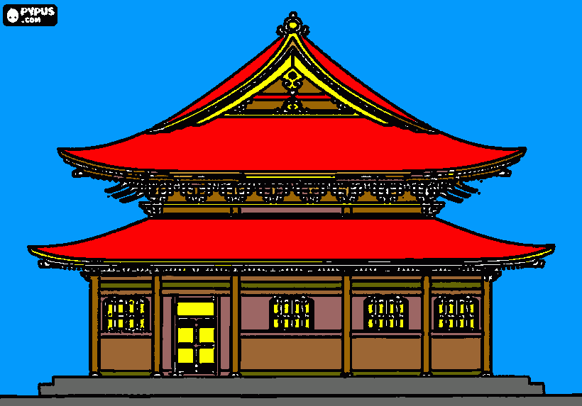 pagoda da colorare