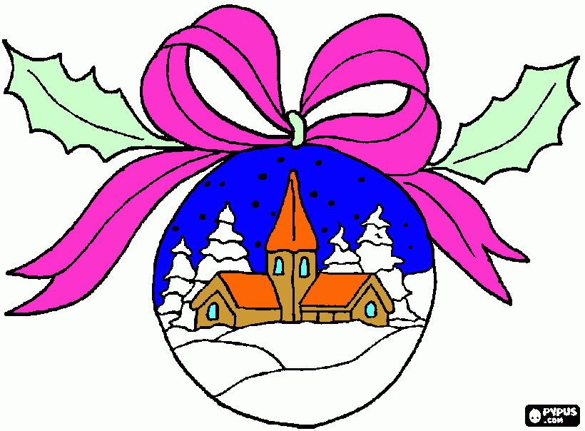 pallina natalizia da colorare