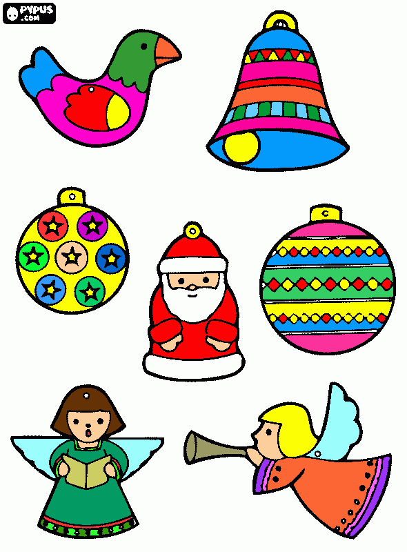 palline di natale colorate da colorare