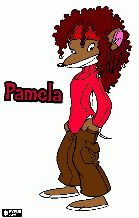 pamela da colorare