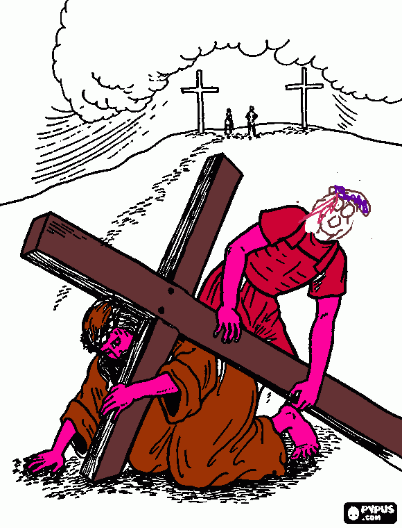 passione di gesù da colorare