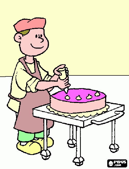 pasticcere da colorare