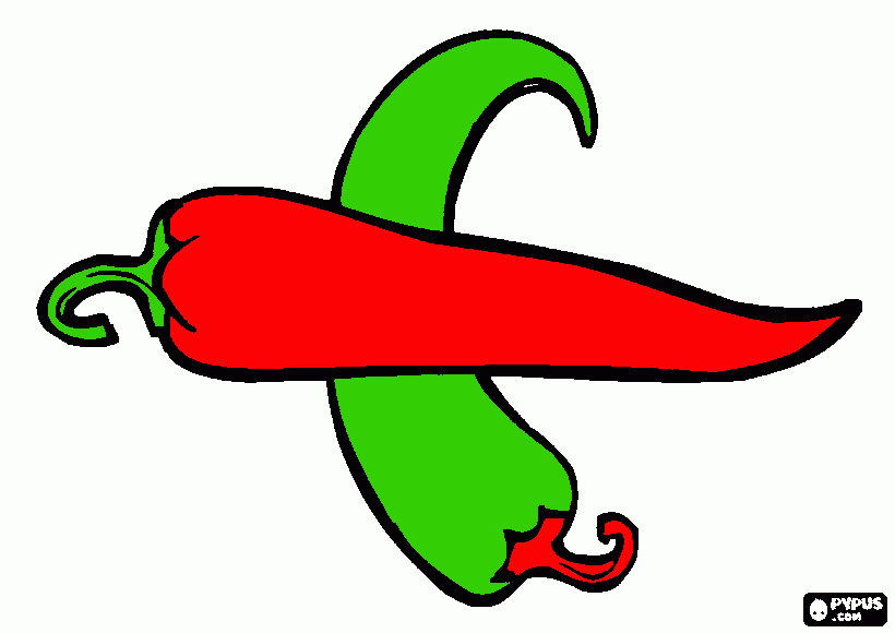 peperoncini da colorare