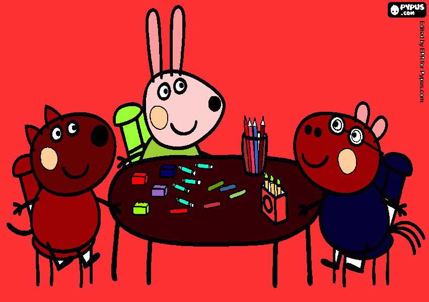 peppa pig e i suoi amici da colorare