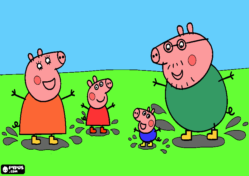 PEPPA PIG TORTA SARA da colorare