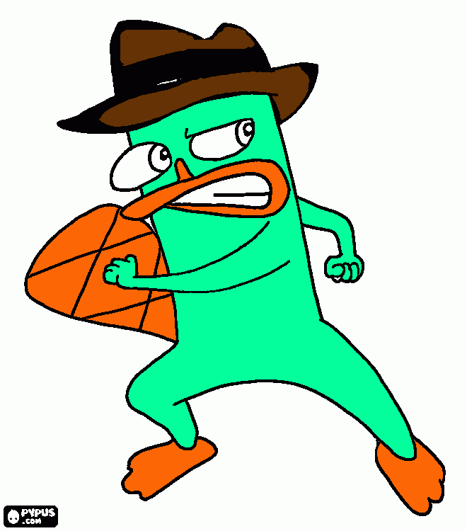 perry agente p da colorare