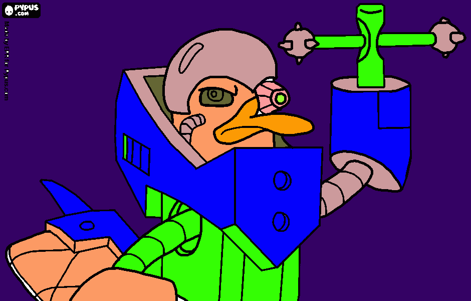 perry ornitorinco robot da colorare