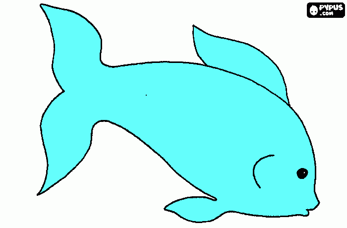 pesce azzurro da colorare