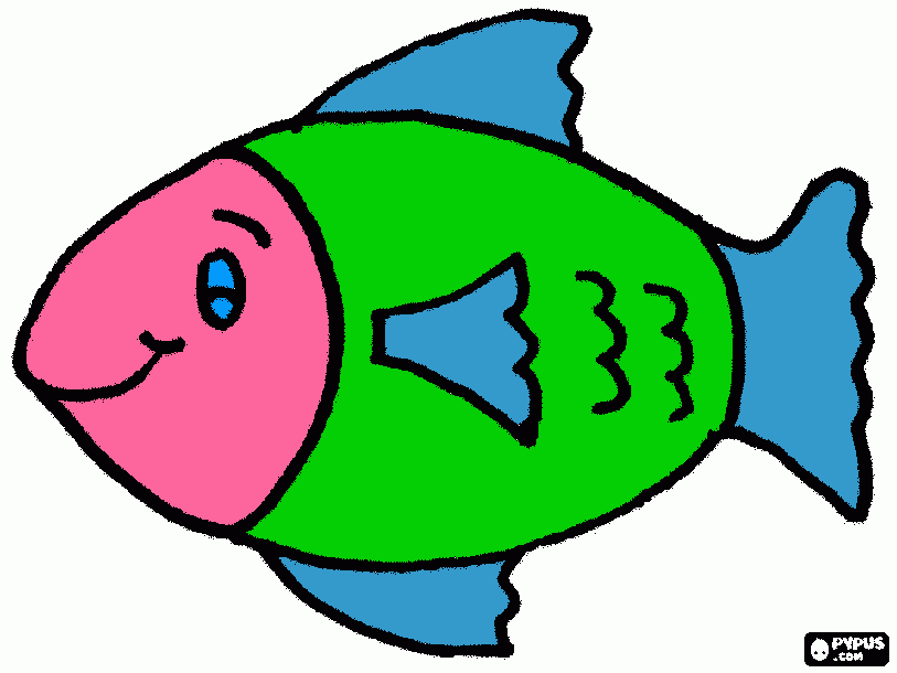 pesce pappagallo da colorare