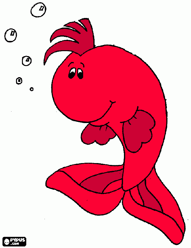 pesce rosso da colorare