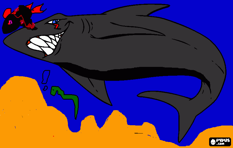 pescecane da colorare