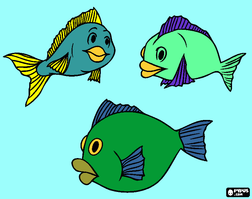 PESCI COLORATI da colorare