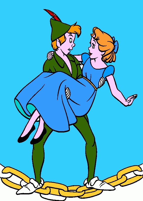 peter pan e wendy da colorare