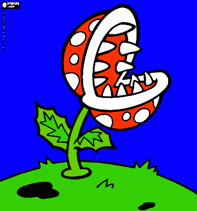 Pianta Piranha da colorare