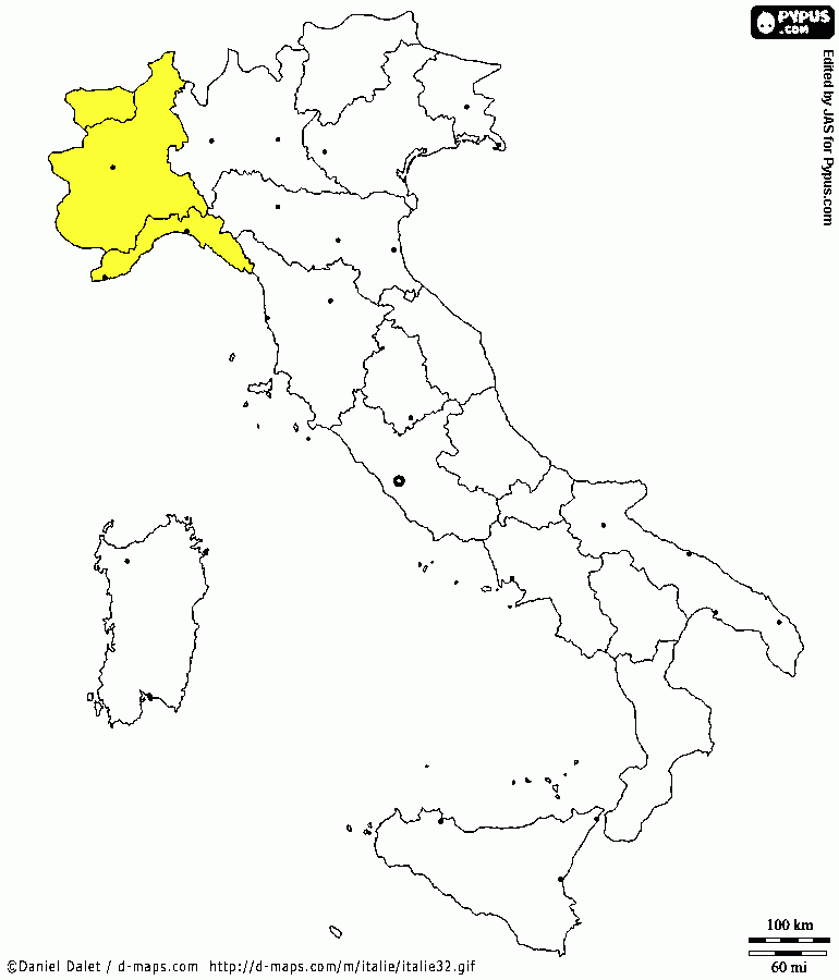 PIEMONTE da colorare