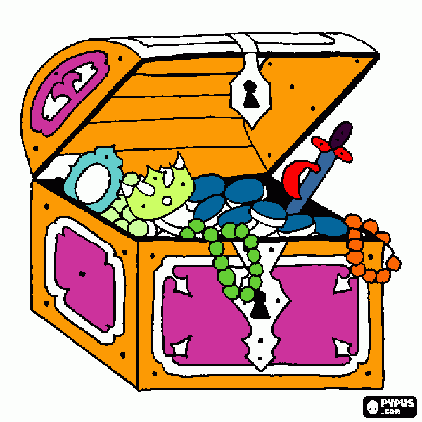 pirati baule da colorare