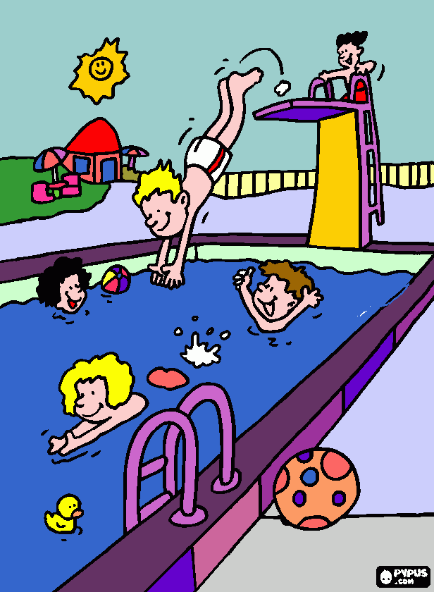 piscina da colorare