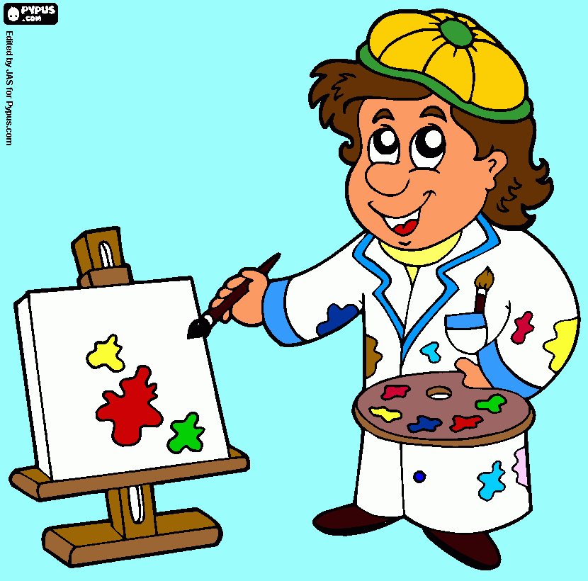 pittore da colorare