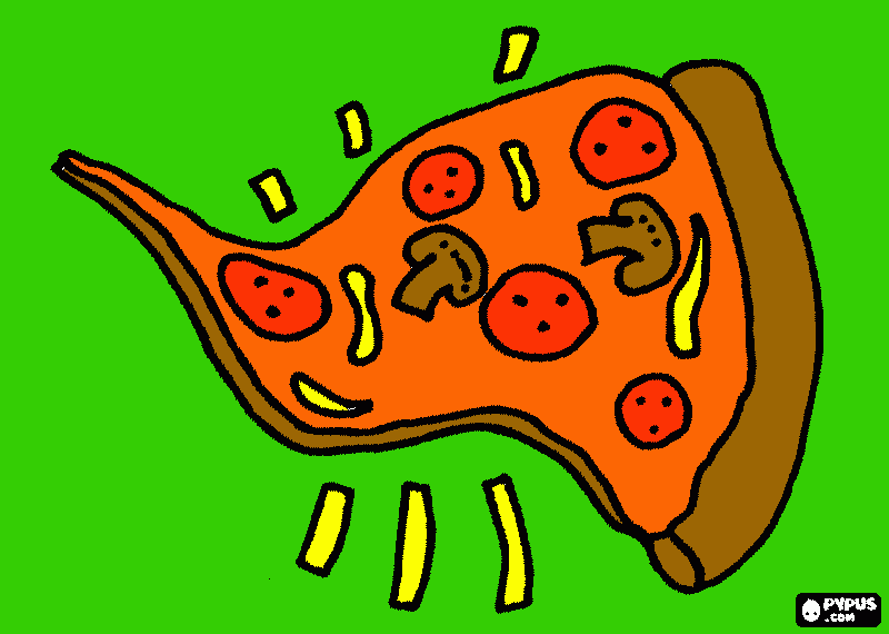 pizza da colorare
