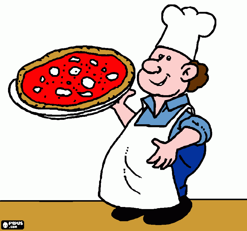 pizzaiolo da colorare