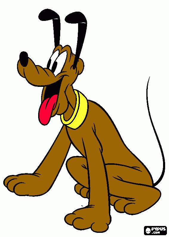 pluto da colorare